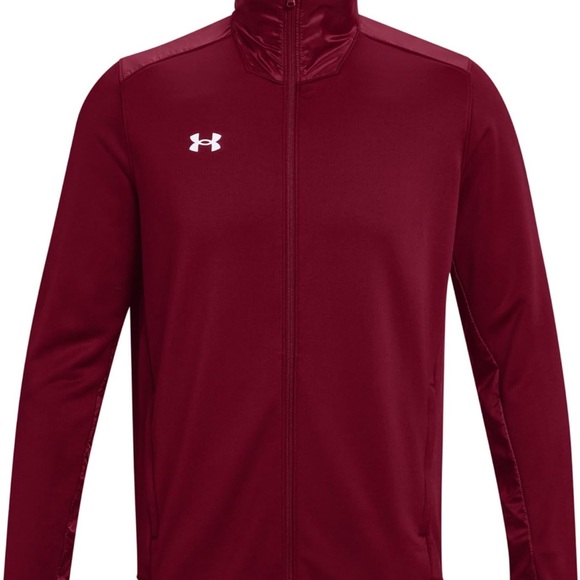 Under Armour Command Mens Warm-up Full Zip M Cardinal/ White NWT 290 - Picture 2 of 6